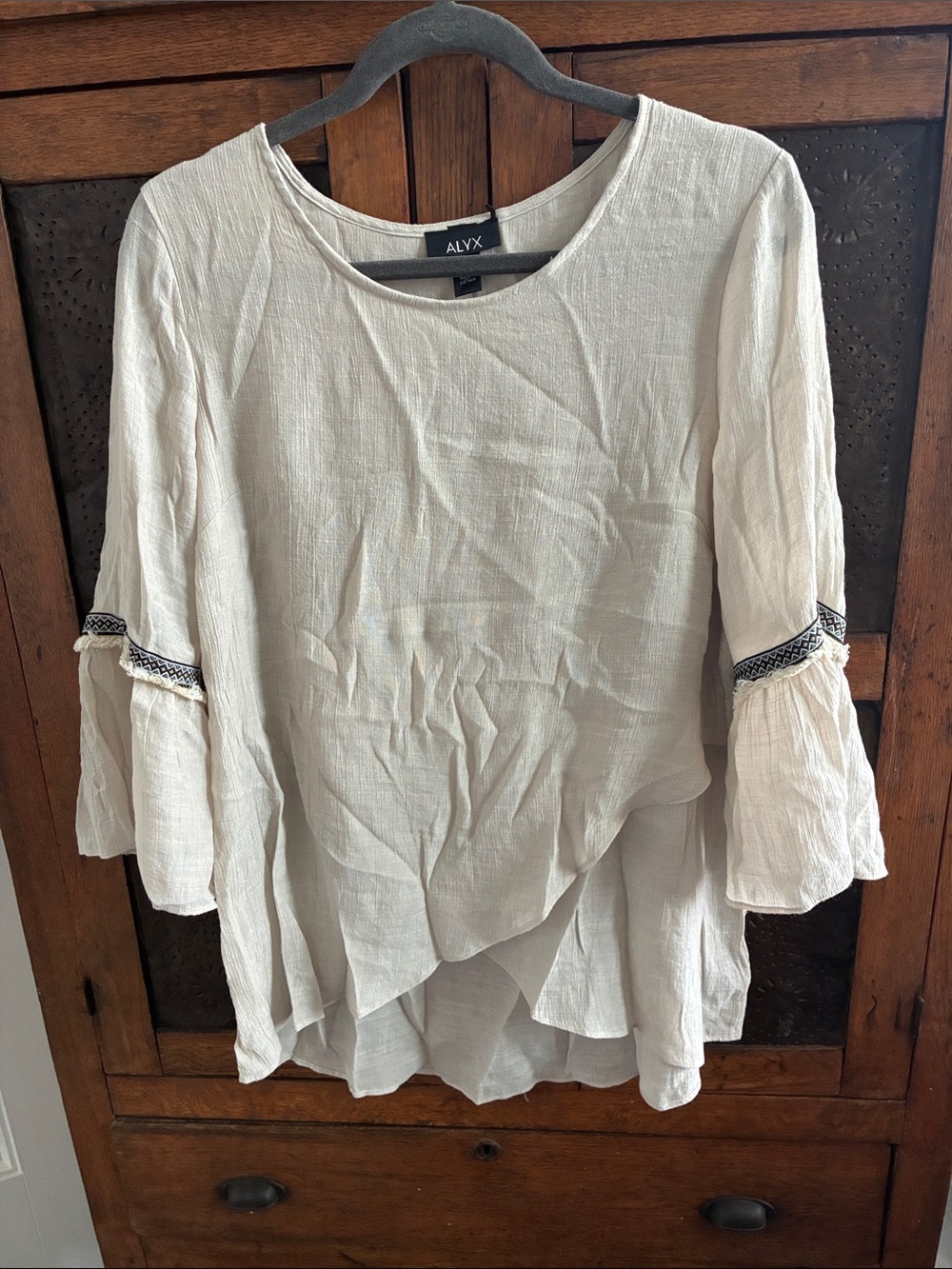 ALYX Cream Layered Ruffle Sleeve Tunic Top